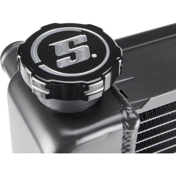 Billet Aluminum Speedway Motors Logo Radiator Cap, 15 PSI, Black