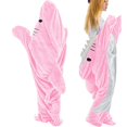 thumbnail image 1 of Saco de dormir de tiburón de dibujos animados para niños y adultos, manta de tiburón Karakal, chal de sirena de tela de alta calidad, juguete de felpa, ropa de Cosplay, 1 of 4