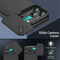 thumbnail image 3 of Case for iPhone 17 Pro Max 6.9-inch,Compatible with MagSafe, Built In Slide Camera Cover Heavy Duty ShockProof Protective Case,Black,For iPhone 17 Pro Max, 3 of 9