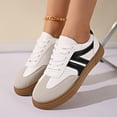 thumbnail image 4 of CHICVOMEY Vintage Sneakers for Women Casual Lace-Up Walking Sneakers Fashion Women Sneakers with Memory Foam Insole Non-Slip Tennis Shoes, 4 of 9