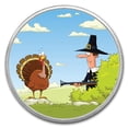 thumbnail image 1 of 1 oz Silver Colorized Round - APMEX (Turkey & The Pilgrim), 1 of 4