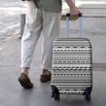 thumbnail image 3 of Black Geometric Triangle Striped Pattern Luggage Cover Fashion Suitcase Cover Baggage Covers Fit 25-28 Inch Luggage (Go Travel), 3 of 5