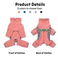 thumbnail image 6 of BT Bear Warm Small Dog Jumpsuit,Plush Fleece Puppy Onesie with D-Ring and Reflective Strips,Long-Sleeved Dog Cold Weather Coats for Small Medium Dogs Pink XL, 6 of 7