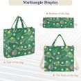 thumbnail image 6 of FORMRS Womens Corduroy Tote Bag Crossbody Shoulder Purse Handbag with Detachable Strap, Green Tennis Pattern, 6 of 7