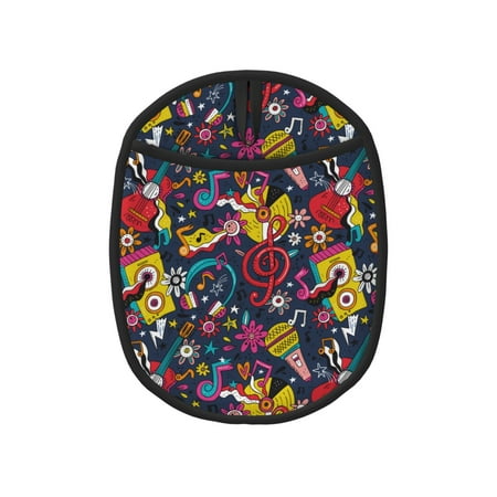 

Lukts Rock Music Print Silicone Pot Mat Mitten With Hanging Loop Heat Resistant Oven Mitts Non-Slip Bbq Baking Smoking Potholders