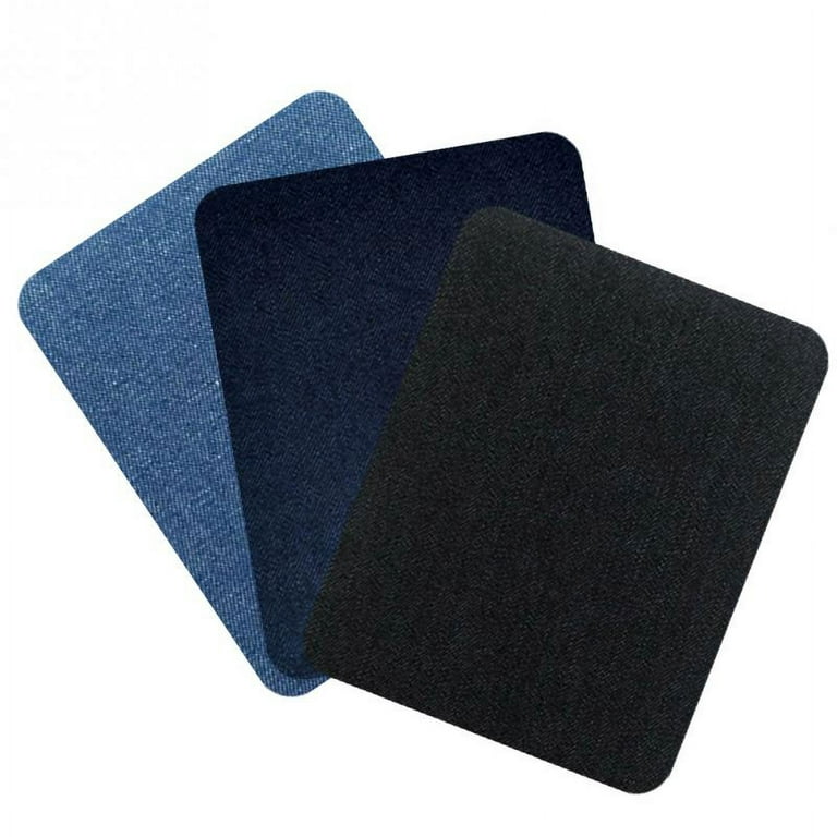 Iron On Denim Patches For Clothing Jeans 12 Pcs, 3 Colors (4.9
