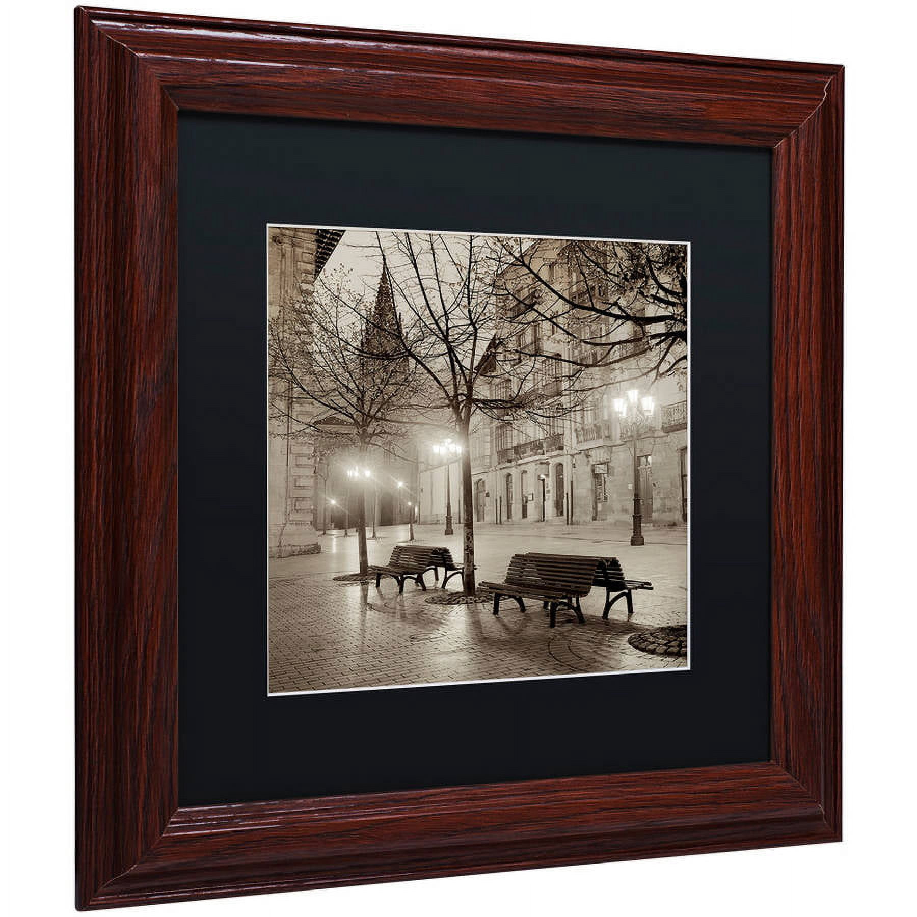 Trademark Fine Art "Oveido Cathedral Bancs II" Canvas Art by Alan Blaustein, Black Matte, Wood Frame