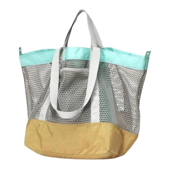 Bolso de playa de malla, bolso de hombro, práctico bolso de viaje resistente a la arena, bolso de . Amarillo