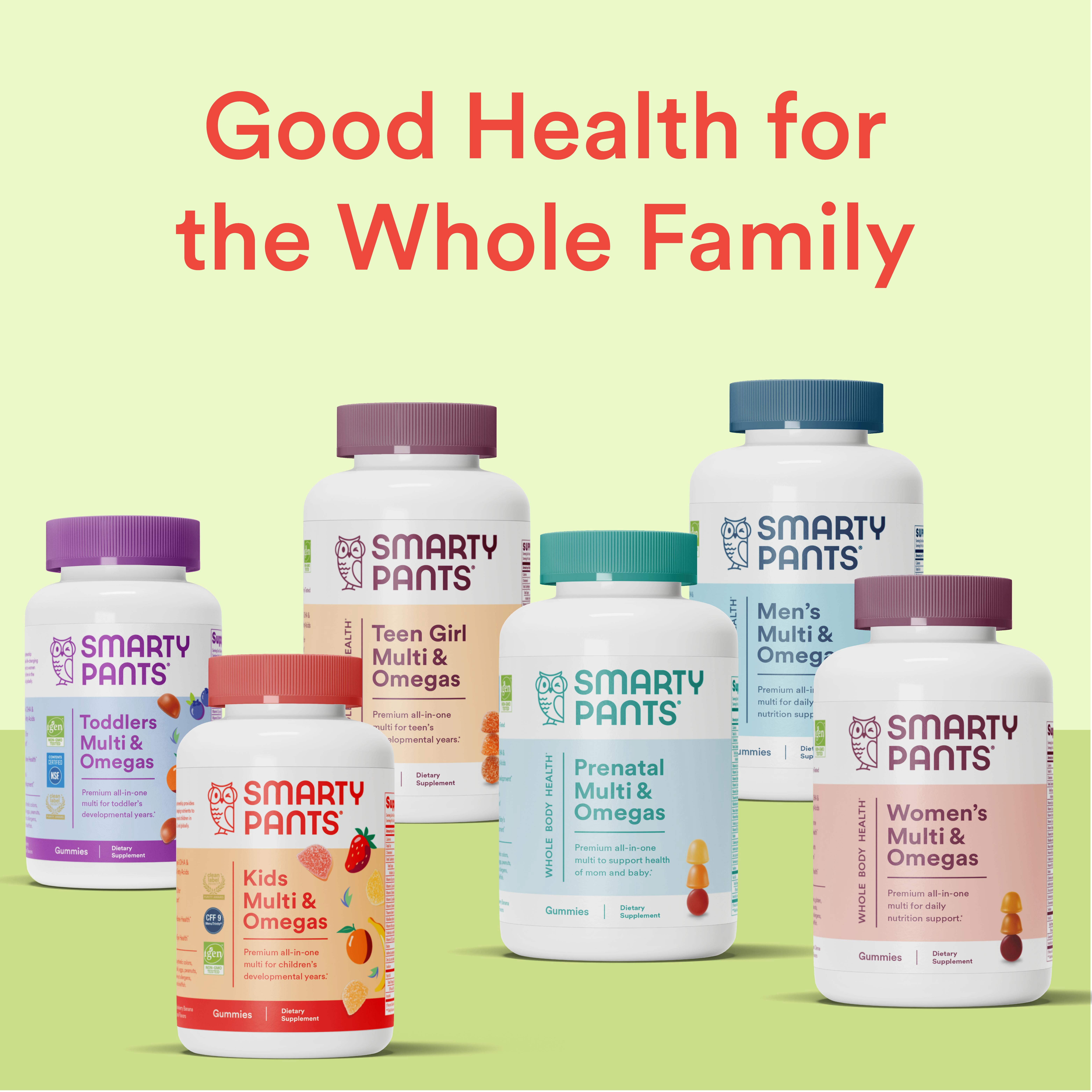 SmartyPants Kids Fiber Gummies Multivitamin with Omega 3s, 120 Ct (2-Pack)