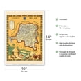 thumbnail image 2 of Belgian Congo (Congo Belge) - Vintage Pictorial Map by Frans Laboulais c.1949 - Master Art Print 10in x 14in, 2 of 4