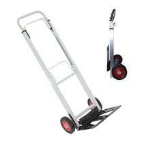 Aluminum Folding Hand Truck Heavy Duty Collapsible Dolly Cart with Wheels