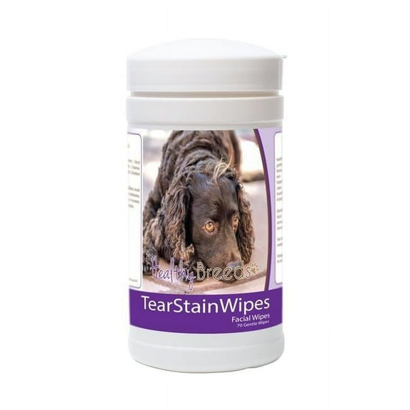 Healthy Breeds 840235176213 American Water Spaniel Tear Stain Wipes - 70 Count
