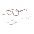 thumbnail image 2 of Reading Glasses Blue Light Blocking Cat Eye Spring Hinge Clip-on Readers for Womens, 2 of 5