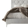 thumbnail image 5 of Home Design Javan Twin Velvet Upholstered Bookcase Panel Bed Frame for Adult, Silver Gray, Easy Assembly, 5 of 6