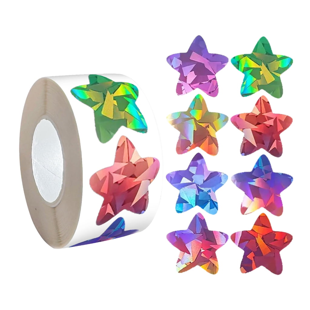 5000Pcs Colorful Heart/Star Sticker for Scrapbooking Journal Notebook Packaging