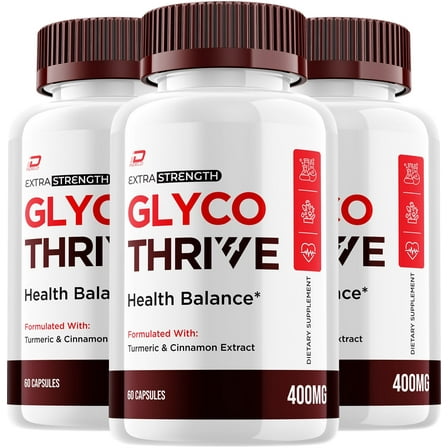 Glyco Thrive Capsules – GlycoThrive Natural Blend Glycogen Support, 3 Pack, 180 Capsules