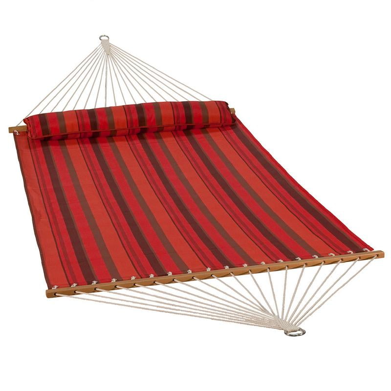 13 Foot Quick Dry Hammock with Matching Pillow - Sunset Stripe