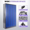 thumbnail image 3 of Muweixin 100 Compartment Parts Cabinet, Plastic Drawer Organizer with Dividers, Blue Storage Cabinet for Small Parts, Tools, Hardware, Home, Office, Garage, 3 of 7