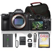 Sony a7R III Mirrorless Camera Bundle | 42.4MP Full-Frame Sensor, 10fps Burst, 5-Axis IBIS & 4K Video | Ideal for Studio & High-Resolution Photography (ILCE7RM3/B) + 64GB Card + Camera Bag