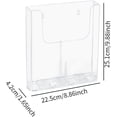 thumbnail image 3 of Generic Brochure Holder Wall Mount Pamphlet Holder Acrylic Rack Booklet Display Stand Clear Literature Holder for Paper, Exhibition, 22.5cmx4.2cmx25.1cm, 3 of 7