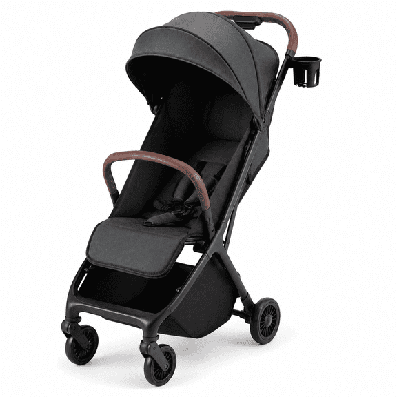 HARPPA Lightweight Toddler Stroller,One-Hand Fold & Self-Standing, Compact Travel Stroller with Canopy,Black