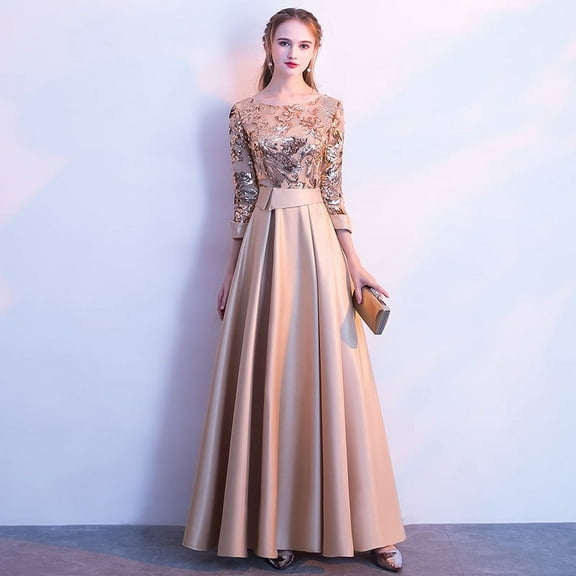 Women's evening dress wedding dress 2024 New Banque elegant performance dinner Annual Meeting dress host long dress