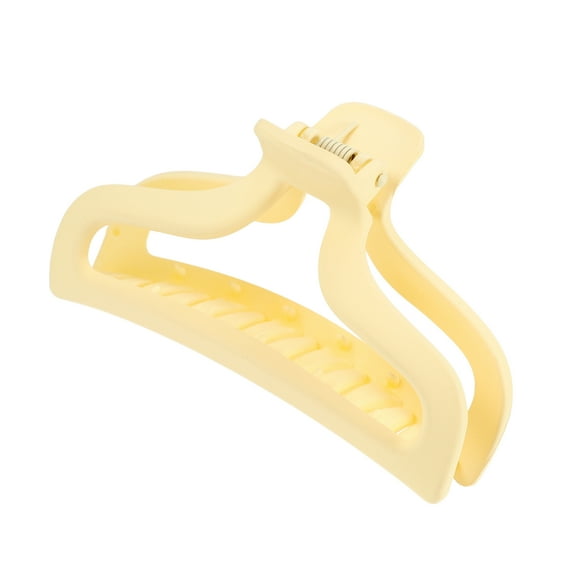 Vocoste 1 Pc Plastic Hair Claws Women Hair Barrettes Light Yellow 3.78"x1.85"x1.42'