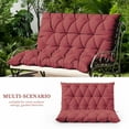 thumbnail image 7 of Snubbull Swing Replacement Cushion, Outside Bench Cushion with Backrest, 1-2 Seater Cushion with 6 Ties for Outdoor Furniture, 47 x 40 x 5 inches Porch Swing Cushion Garden Bench, Fuchsia Red, 7 of 7