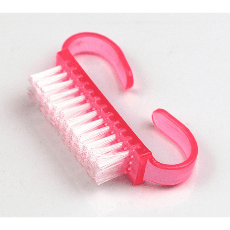 2pcs Pink Handle Grip Nail Brush, Hand Fingernail Cleaner Brush Manicure  Tools Scrub Cleaning Brushes Kit, Use For Toe And Nail Cleaning Nail Brush