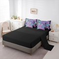 thumbnail image 5 of Castle Fairy Gradient Abstract Skull 7-Piece Twin Bedding,Vibrant Leopard Print Bedding Comforter Set,Iridescent Pastel,Black Reversible, 5 of 7