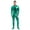 Green, variant on Men's Shiny Metallic Front Zipper Unitard Mock Neck Long Sleeve Full-body Jumpsuit Silver XXL