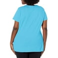 thumbnail image 2 of Just My Size Slub-Cotton Short-Sleeve Shirred V-Neck Women's Tee - OJ193, 2 of 3