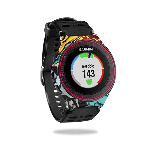 mightyskins protective vinyl skin decal for garmin forerunner 225 cover