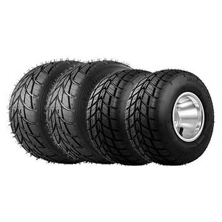VEVOR Tires and Rims Go Kart 58 mm Bolt Pattern, Go Cart Wheels and Tires  10x 4.50 Front, 11x 6.0 Rear HUB- 3-hole Sets of 4 