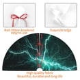 thumbnail image 4 of Picia Green Lightning Flash Print Christmas Tree Skirt , Christmas Tree Skirt Ornaments for Merry Christmas Holiday Party Decorations Indoor Outdoor-30", 4 of 7