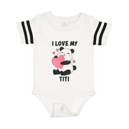 

Inktastic I Love My Titi with Panda Illustration Gift Baby Boy or Baby Girl Bodysuit