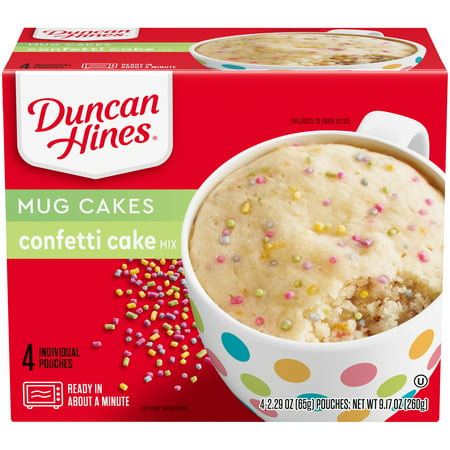 UPC 644209425051 product image for Duncan Hines Perfect Size for 1 Funtastic Confetti Cake Mix, 2.29 oz, 4 count | upcitemdb.com