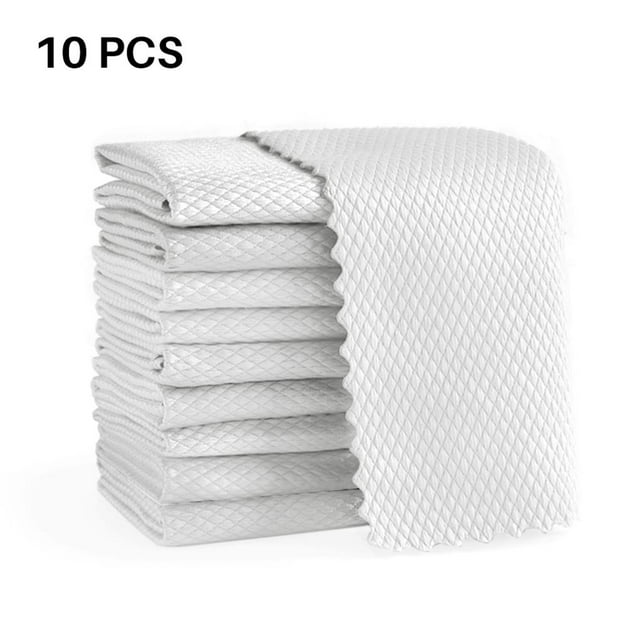 maskred 30*40CM Fish Scale Rags Kitchen Cleaning Towels Super Absorbent Car Cleaning Cloth for Sink Car Glass
