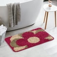 thumbnail image 4 of REGALWOVEN Alfombra de baño lavable de flores para baño rojo marrón 16" x 24", 4 of 6