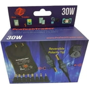 30w Universal Power Supply Reversible Polarity 3v-12 Volt DC 30 watt 2.5 amp USB Port with 8 Adapter Tips. Center Tip Positive or Negative