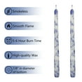 thumbnail image 3 of FCMSHAMD 9.4inch Chinoiserie Taper Candles Blue Flower Printed Handmade Unscented Candle Christmas Candles Sticks Dripless for Home, 3 of 6