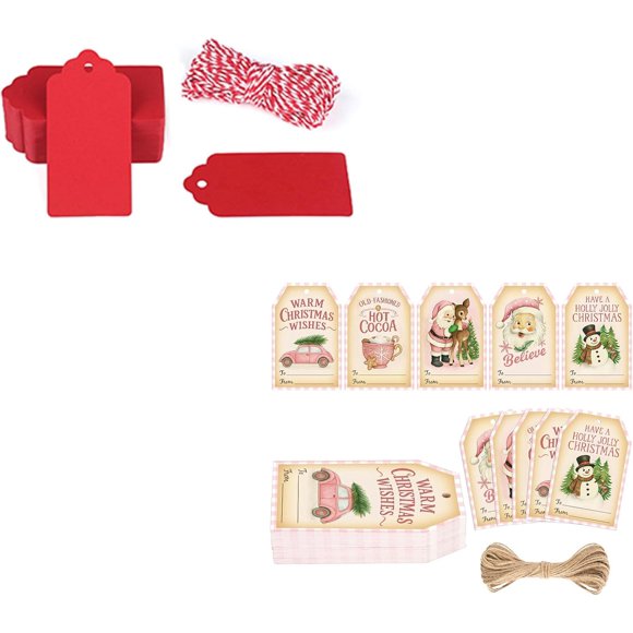 Christmas to from Tags with Red Gift Tags