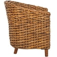 thumbnail image 4 of Safavieh Omni Coastal Rattan and Wood Dining Arm Chairs, White/Honey Dark Brown, 4 of 6