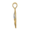 thumbnail image 2 of 14k Yellow with White Rhodium Two-tone Gold Polished Sealife Pendant, 2 of 5