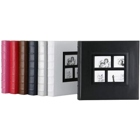 self stick adhesive photo album large leather cover magnetic photo albums with sticky pages for wedding 4x5 5x7 8x10 or any other size photos 30