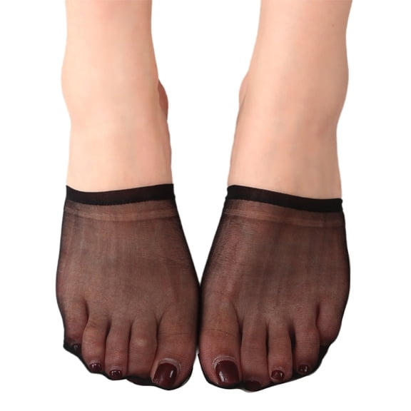 Yiran Women Summer Forefoot Half Socks, Black