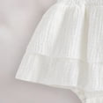 thumbnail image 6 of JUMEYU Infant Girl Clothes Dresses Baby Birthday Outfit Girl Romper Cute Embroidered Letter Tshirt Romper Clothes 0 3 6 9 12 18 24 Months (White,12-18 Months), 6 of 7