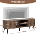 thumbnail image 2 of JOMEED Mid Century Modern TV Stand, Wood Wave-Panel TV Cabinet with Storage & Cable Holes, 59 Inch Entertainment Center for 32-60 Inch TVs,Brown, 2 of 7