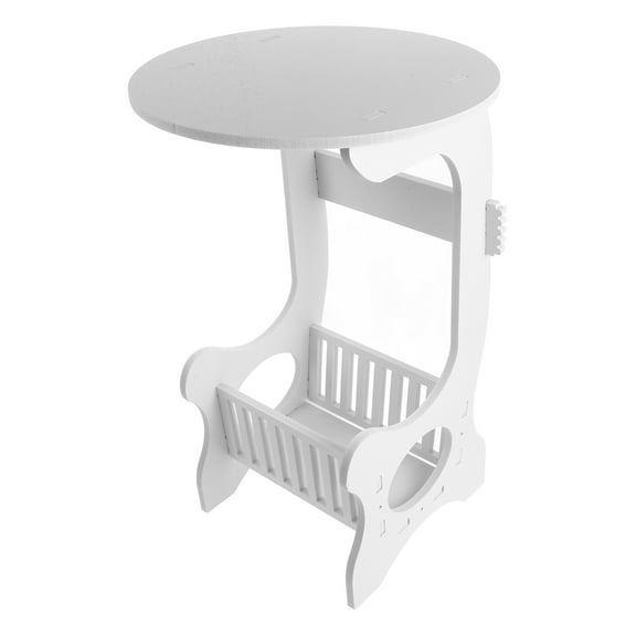 Modern Small Round Table Sofa Storage Stand Accent Table Small End Table Indoor Sofa Side Table Bedside Table Sofa Side End Table