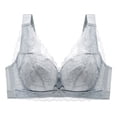 thumbnail image 5 of Padded T Shirt Bras for Women Bra For Womens Underwire Bra Lace Floral Bra Unlined Unlined Full Coverage Bra Underwire T-shirt Bra Padded Bralettes for Women Sexy, 5 of 9